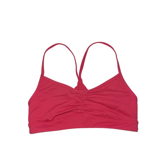 Athleta Hot Pink Ruched Keyhole Back Unlined Sports Bra Xsmall Women’s - Picture 9 of 9